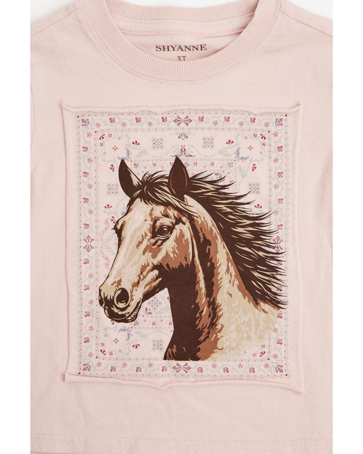 Image #2 - Shyanne Toddler Girls' Horse Head Short Sleeve Graphic T-Shirt, Blush, hi-res