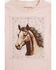 Image #2 - Shyanne Toddler Girls' Horse Head Short Sleeve Graphic T-Shirt, Blush, hi-res