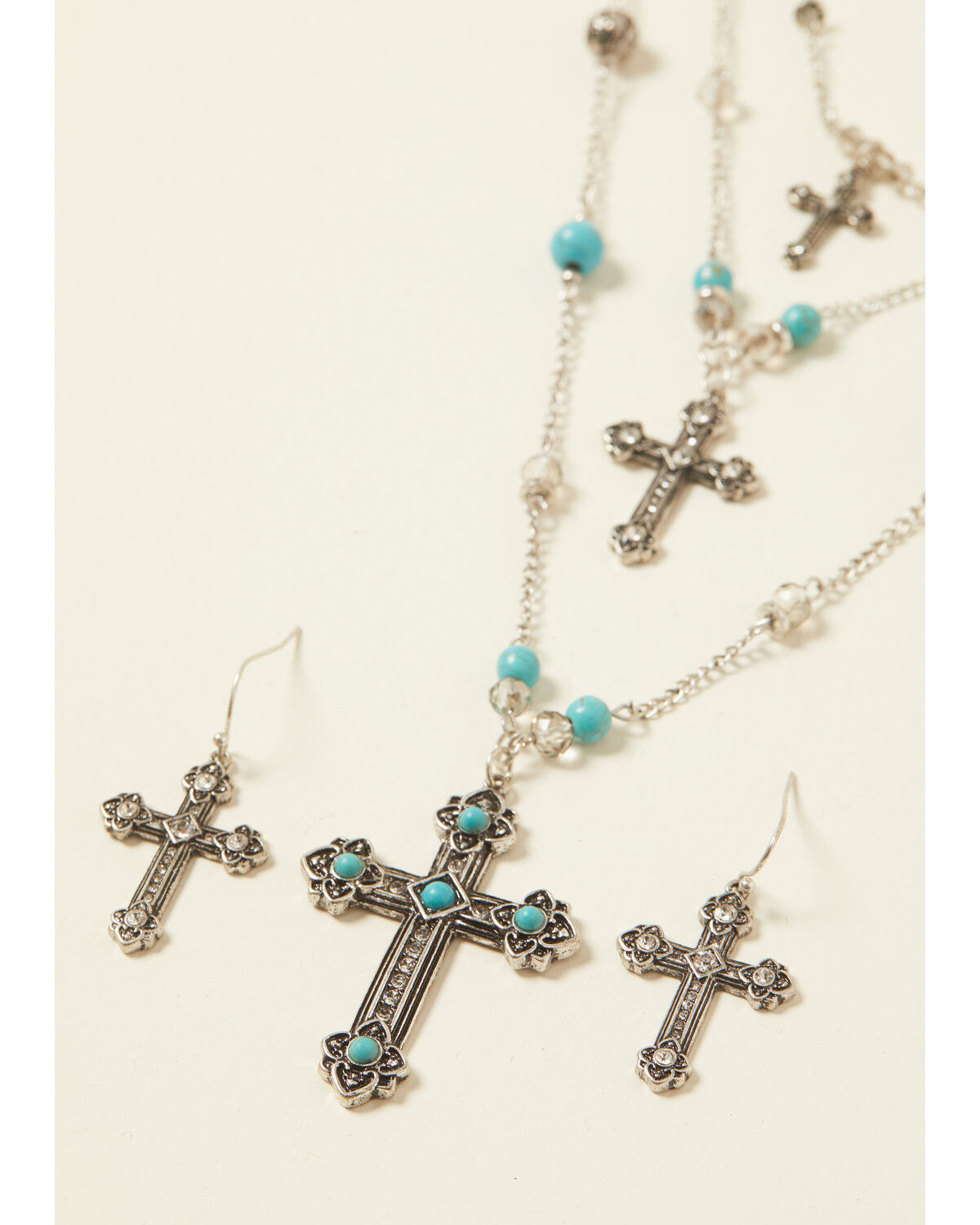 Image #3 - Shyanne Women's Cross Jewelry Set - 2 Piece, Silver, hi-res
