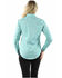 Image #2 - Scully Women's Floral Embroidered Long Sleeve Snap Western Shirt, Turquoise, hi-res
