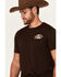 Image #3 - Rock & Roll Denim Men's Long Horn Short Sleeve Graphic T-Shirt, Brown, hi-res