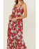 Image #3 - Cotton & Rye Women's Floral Print Midi Sundress, Red, hi-res