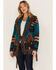 Image #1 - Idyllwind Women's River Run Southwestern Print Belted Cardigan, Blue, hi-res