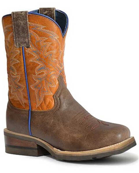 Image #1 - Roper Little Boys' Colt Western Boots - Square Toe, Brown, hi-res
