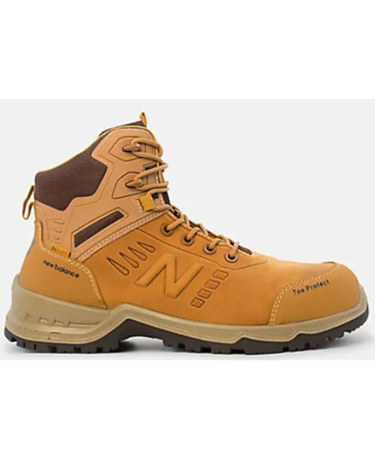 Image #2 - New Balance Men's Contour Lace-Up Work Boots - Composite Toe, Wheat, hi-res