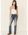 Miss Me Women's Dream World Bootcut Jeans, Blue, hi-res