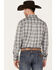 Cody James Men's Tall Pour Long Sleeve Plaid Print Button Down Stretch Western Shirt, Grey, hi-res