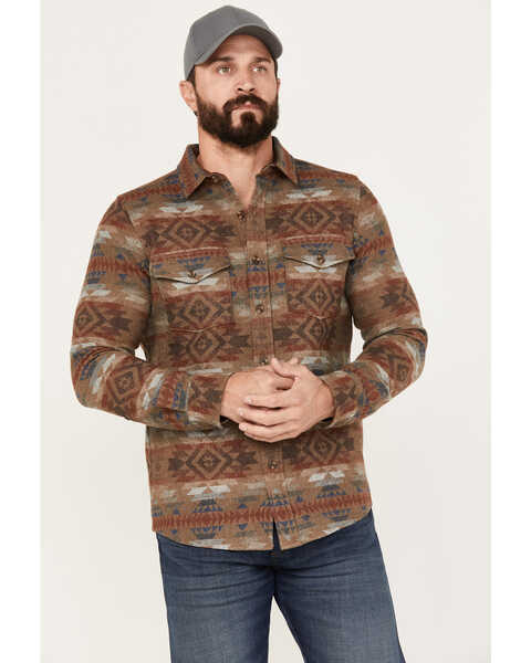 Image #1 - Pendleton Men's LA Pine Button-Down Long Sleeve Western Shirt , Green, hi-res