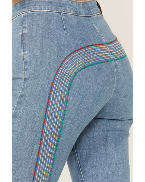 Lee Women's Light Wash High Rise Rainbow Super Flare Jeans