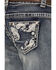 Image #4 - Shyanne Girls' Medium Wash Faded Paisley Pocket Stretch Bootcut Jeans , Blue, hi-res