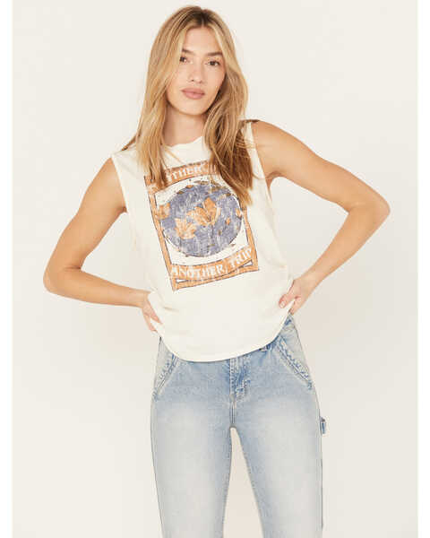 Image #1 - Cleo + Wolf Women's Another Day Muscle Tank, Cream, hi-res