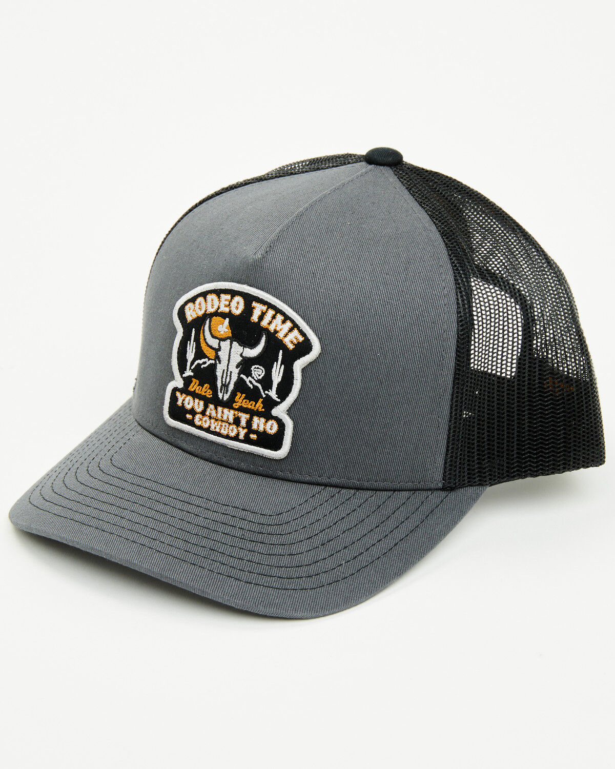 Image #1 - Rock & Roll Denim Men's Dale Brisby Ball Cap, Charcoal, hi-res