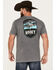 Image #4 - Hooey Men's Cheyenne Short Sleeve Graphic T-Shirt , Grey, hi-res