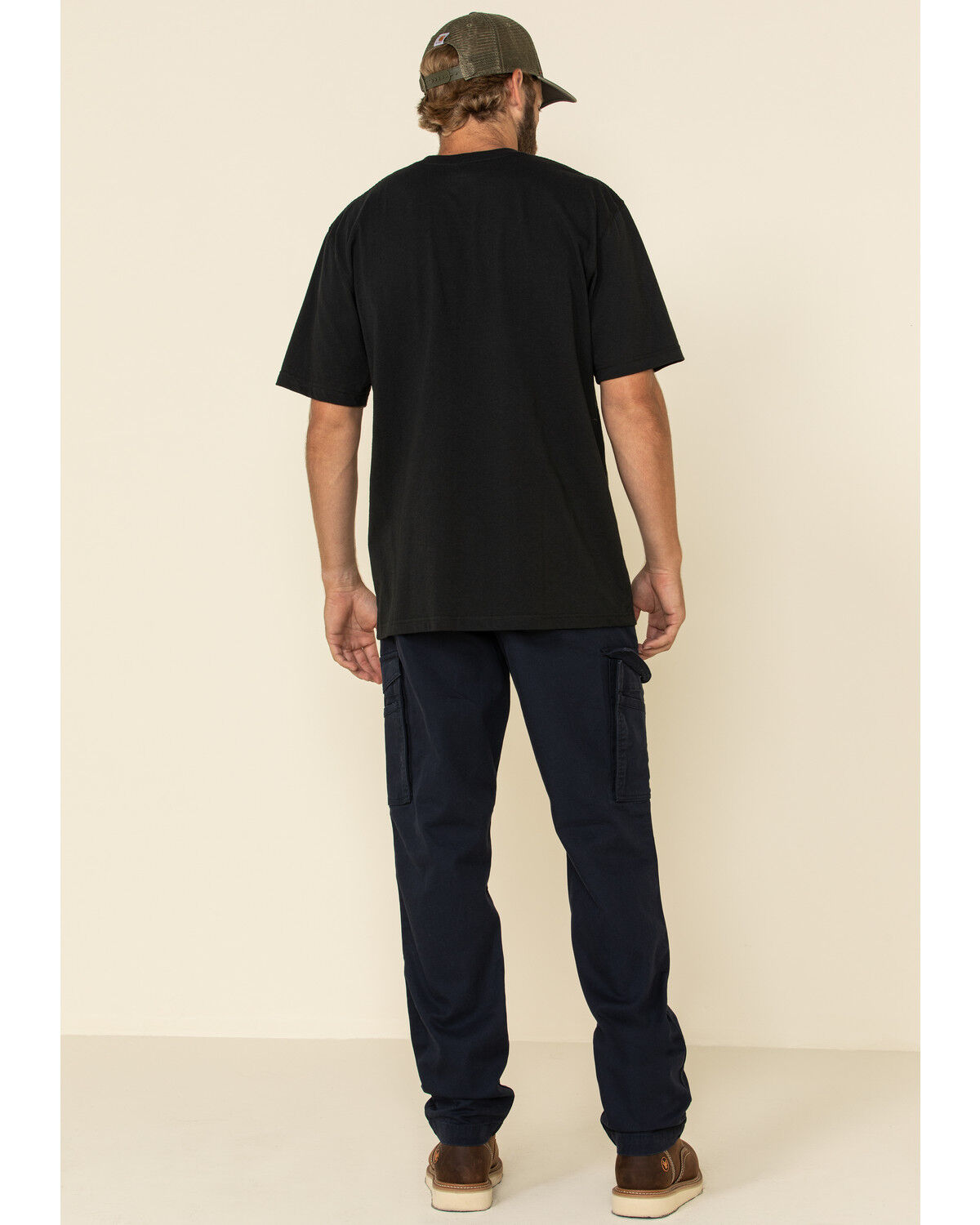 Image #2 - Carhartt Men's FR Rugged Flex Relaxed Canvas Cargo Work Pants, Navy, hi-res
