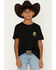Image #1 - RANK 45&reg; Boys' Southwestern Print Flag Short Sleeve Graphic T-Shirt, Black, hi-res