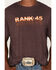 Image #3 - RANK 45® Men's Serape Shadow Logo Short Sleeve Graphic T-Shirt, Brick Red, hi-res