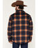 Image #4 - Wrangler Men's Plaid Print Quilt Lined Snap Shirt Jacket, Navy, hi-res