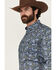 Image #2 - Roper Men's Amarillo Paisley Print Long Sleeve Button-Down Western Shirt, Blue, hi-res