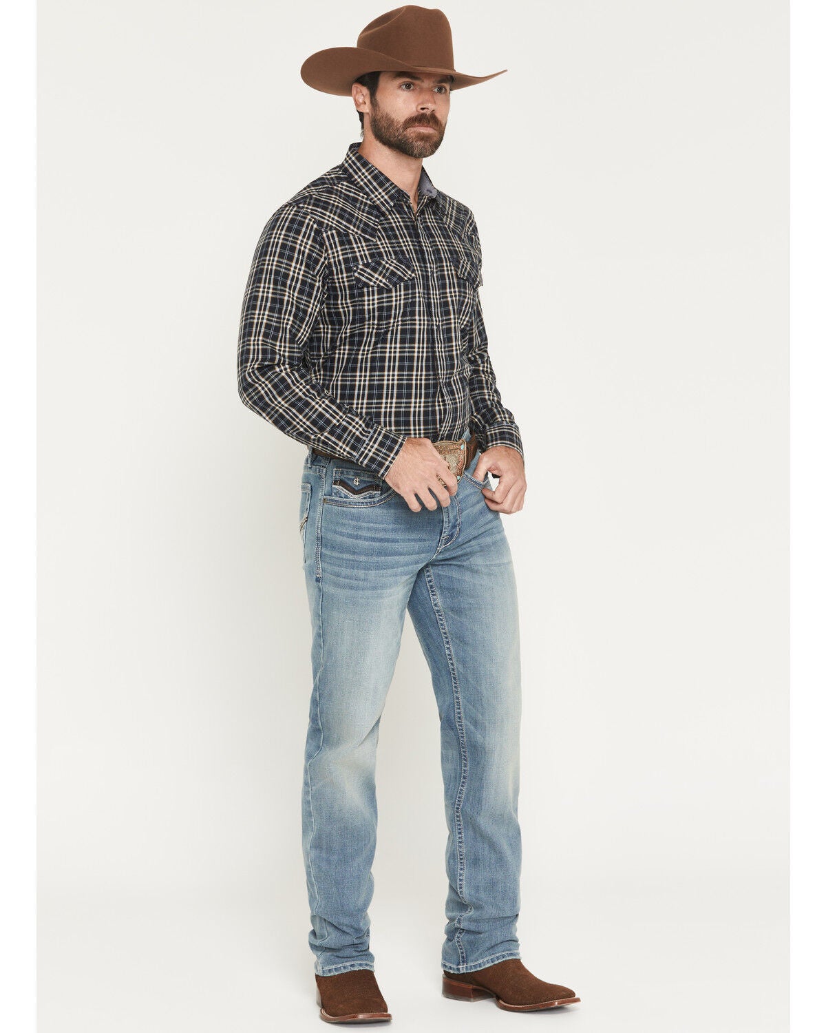Image #1 - Cody James Men's Rowdy Wash Jackson Slim Straight Stretch Denim Jeans, Medium Wash, hi-res