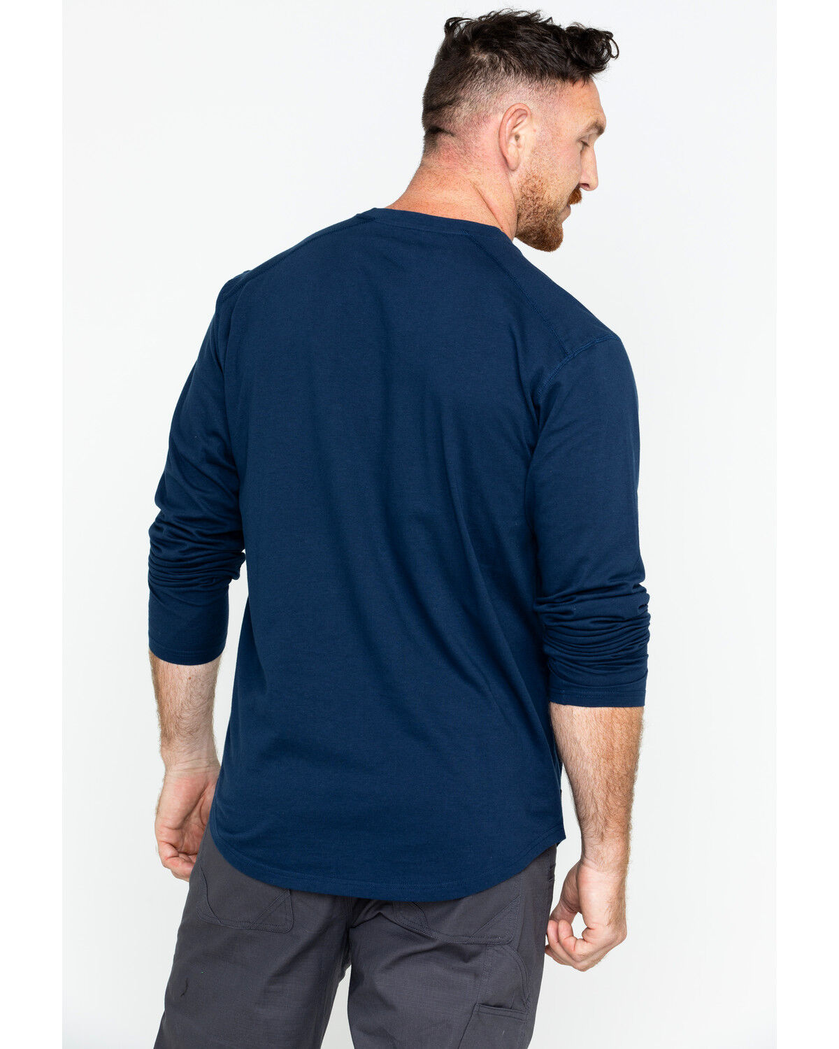 Image #2 - Hawx Men's Solid Pocket Crew Long Sleeve Work T-Shirt - Big & Tall, , hi-res