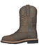 Image #3 - Hoss Men's Rushmore Wellington Western Work Boots - Composite Toe, Brown, hi-res