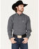 Image #2 - Cowboy Hardware Men's Wavy Square Geo Print Button Down Western Shirt, Navy, hi-res