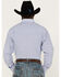 Wrangler Men's Stripe Print Long Sleeve Pearl Snap Western Shirt - Big & Tall, Blue, hi-res