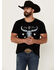 Image #1 - Cody James Men's Navajo Steerhead Logo Short Sleeve Graphic T-Shirt, Black, hi-res