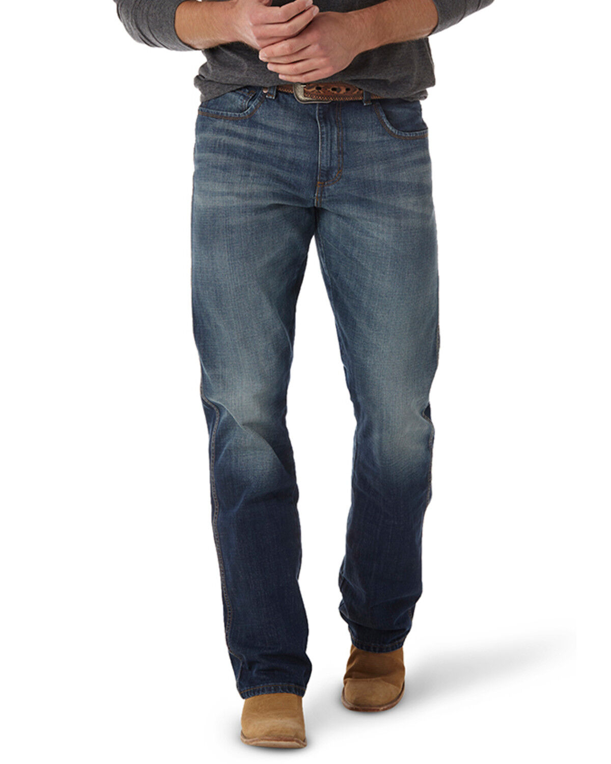 Image #1 - Wrangler Retro Men's Medium Wash Low Rise Relaxed Bootcut Jeans, Indigo, hi-res