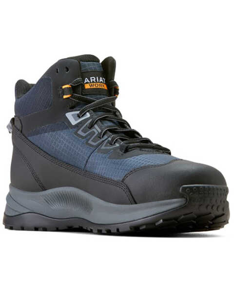 Image #1 - Ariat Men's Outpace Shift Mid Work Shoes - Composite Toe , Black, hi-res