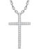 Image #1 - Montana Silversmiths Women's Dazzling In Faith Cross Necklace, Silver, hi-res