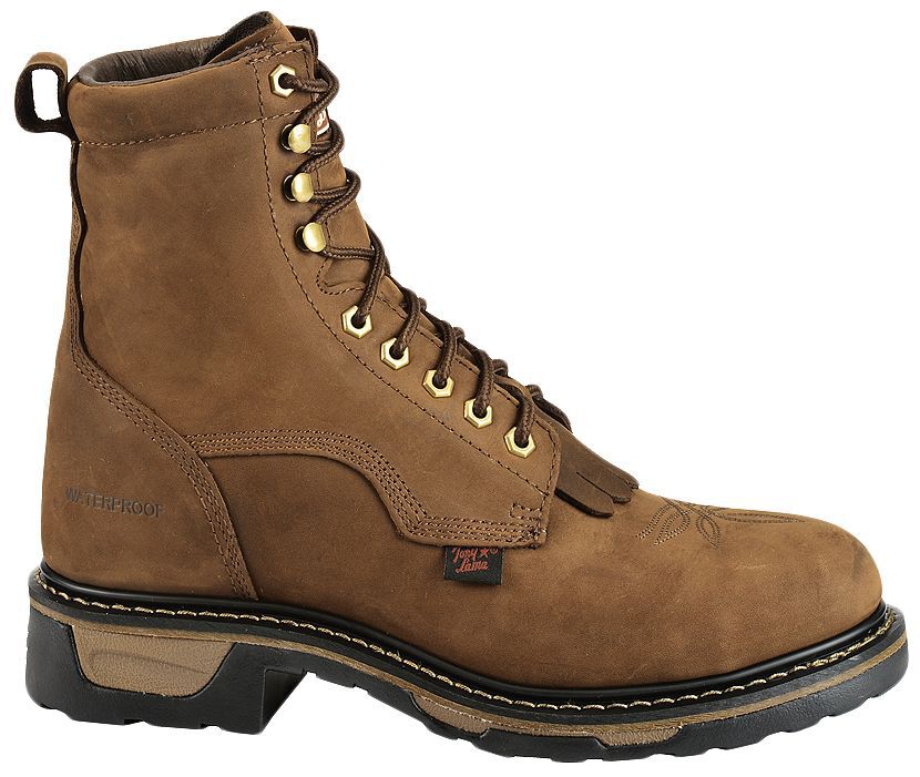 leather lace up work boots