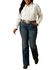 Image #4 - Ariat Women's Sonia Dark Wash Mid Rise Bootcut Stretch Denim Jeans - Plus, Dark Wash, hi-res