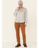 Image #2 - Hooey Women's Star Print Habitat Sol Lightweight Long Sleeve Pearl Snap Western Core Shirt, Grey, hi-res