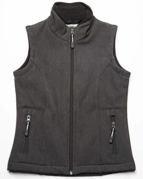 Image #4 - Roper Girls' Grey Softshell Fleece Vest, , hi-res