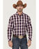Resistol Men's Atlantis Ombre Plaid Long Sleeve Button Down Western Shirt , Navy, hi-res
