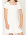 Image #3 - Originality Girls' Emma Tie Back Dress, White, hi-res