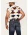 Image #4 - Cody James Men's Beer Run Southwestern Print Bubba Sleeveless Snap Western Shirt, Grey, hi-res