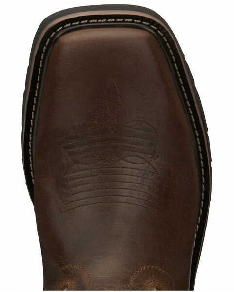 Image #6 - Justin Men's Trekker Waterproof Western Work Boots - Soft Toe, Brown, hi-res