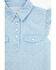 Image #2 - Shyanne Infant Girls' Chambray Flutter Western Onesie, Medium Blue, hi-res