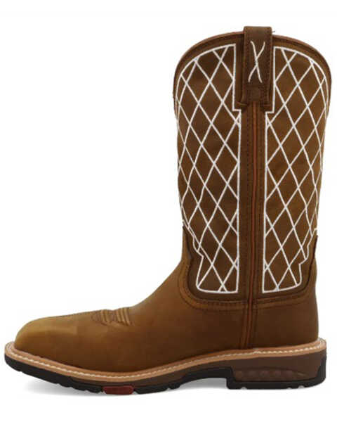 Twisted X Women's Oiled Saddle Western Work Boots - Nano Composite Toe, Brown, hi-res