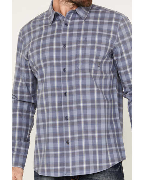 Image #3 - Brothers and Sons Men's Atascosa Plaid Print Long Sleeve Button Down Shirt, Light Blue, hi-res