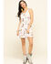 Image #6 - Miss Me Women's Floral Cutout Halter Mini Dress, Ivory, hi-res