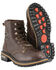 Image #2 - Milwaukee Leather Women's Leather Lace to Toe Boots - Round Toe, Brown, hi-res