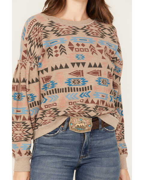 Image #3 - Ariat Women's Rainbow Vista Southwestern Sweatshirt, Brown, hi-res