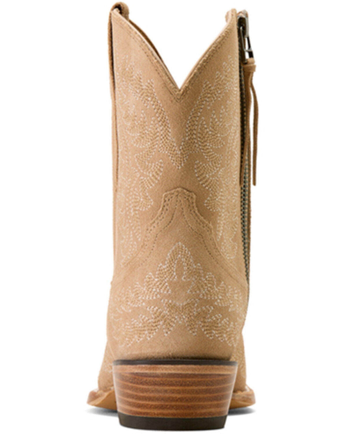 Image #3 - Ariat Women's Cate Suede Short Western Boots - Snip Toe, Coral, hi-res