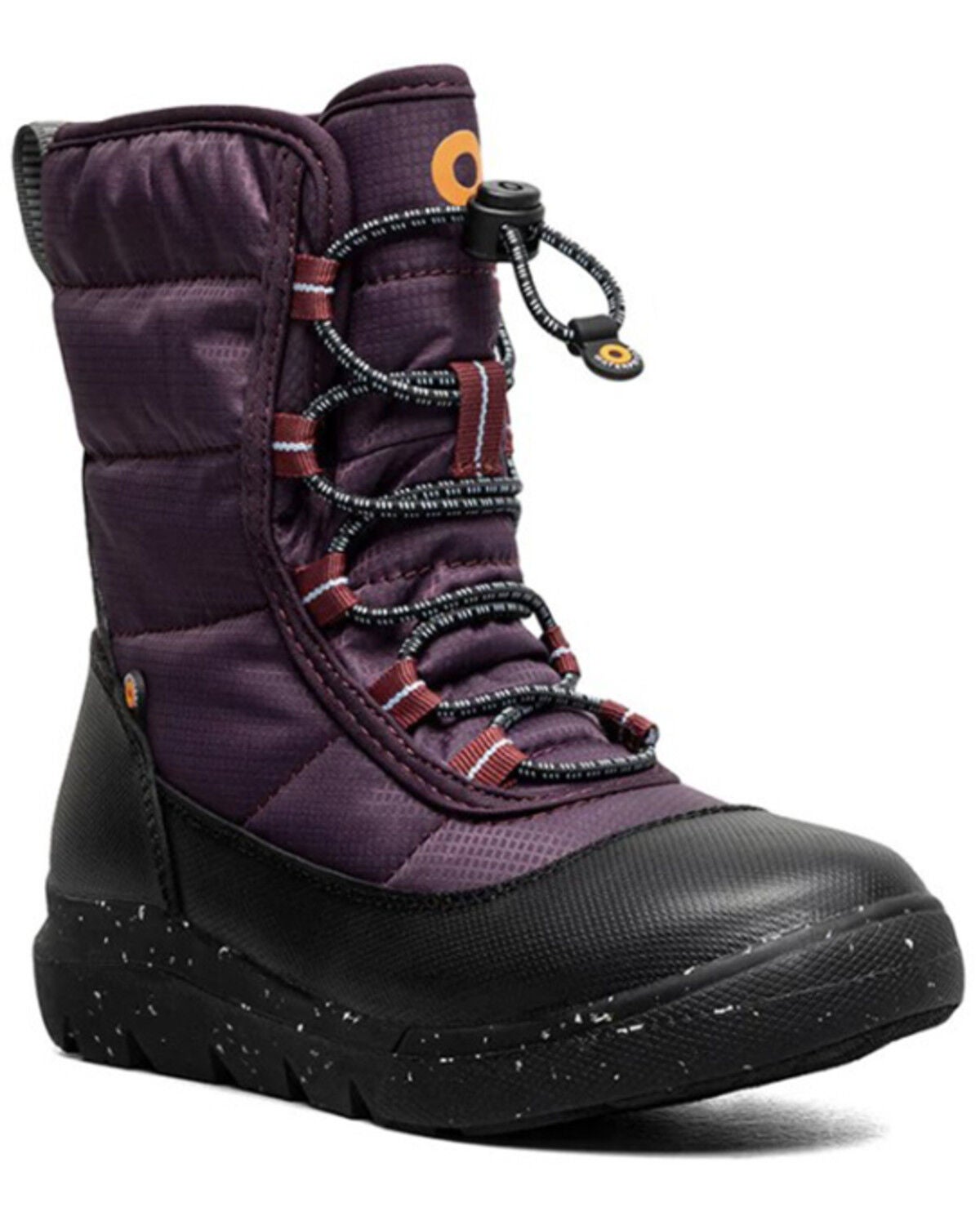 Image #1 - Bogs Girls' Skyline Snowcata Winter Boots - Round Toe, Purple, hi-res
