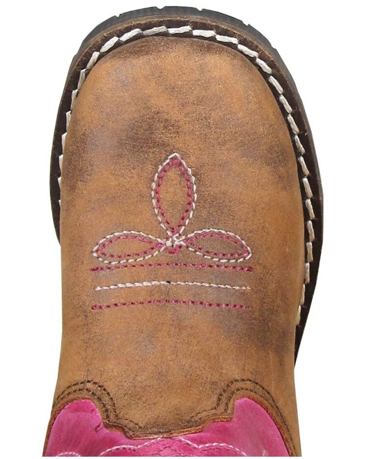 Smoky Mountain Toddler Monterey Boots - Brown & Pink Western Style Boots, Rubber Sole