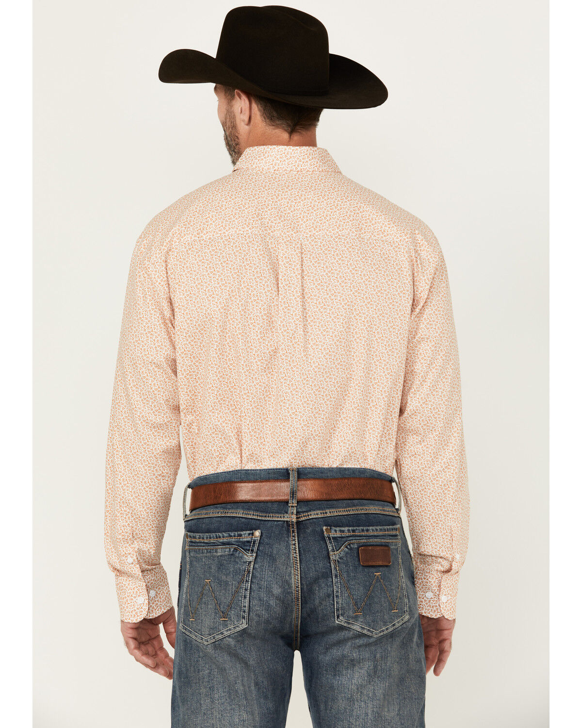 Image #4 - George Strait by Wrangler Men's Floral Print Long Sleeve Button-Down Stretch Western Shirt, White, hi-res
