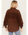 Image #4 - Shyanne Women's Lace Fringe Button-Down Shacket, Dark Brown, hi-res